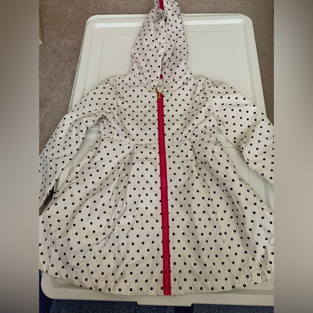 Girls Kate Spade Polka Dot Lightweight Coat